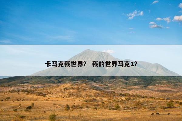 卡马克我世界？ 我的世界马克1？