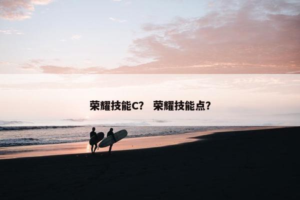 荣耀技能C？ 荣耀技能点？