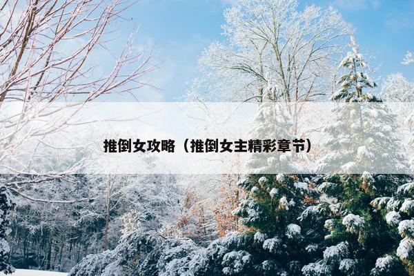推倒女攻略（推倒女主精彩章节）