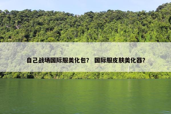 自己战场国际服美化包？ 国际服皮肤美化器？
