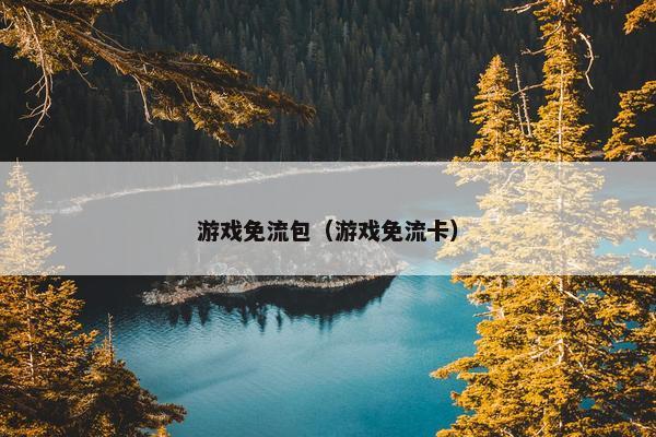 游戏免流包（游戏免流卡）