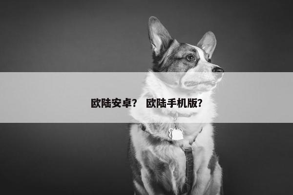 欧陆安卓？ 欧陆手机版？