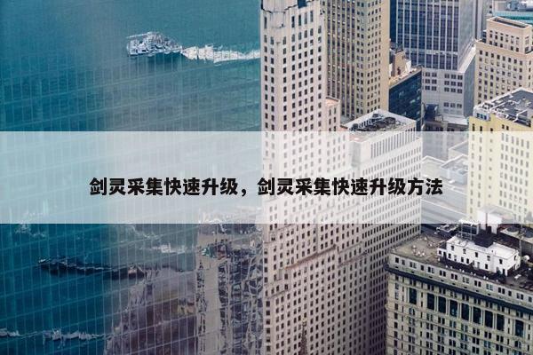 剑灵采集快速升级，剑灵采集快速升级方法