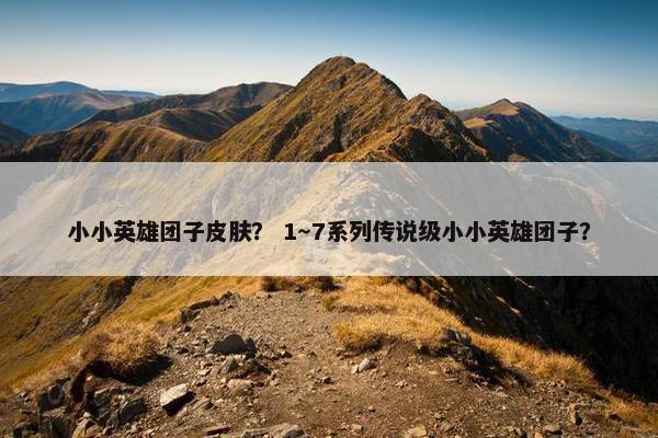 小小英雄团子皮肤？ 1～7系列传说级小小英雄团子？