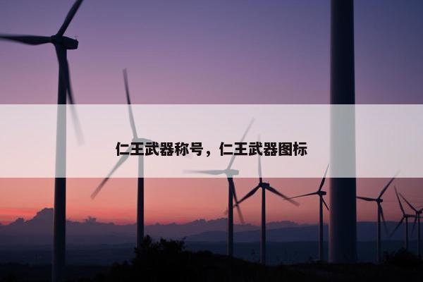 仁王武器称号，仁王武器图标