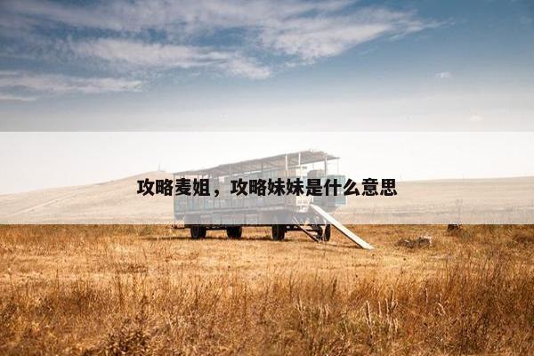 攻略麦姐，攻略妹妹是什么意思