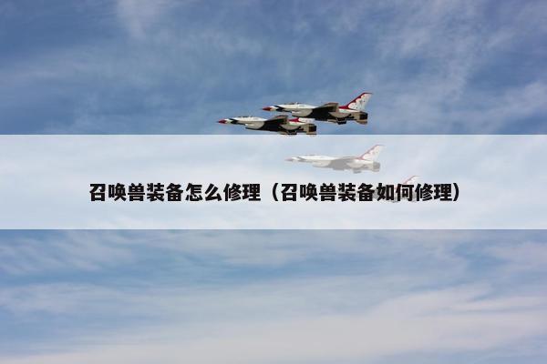 召唤兽装备怎么修理（召唤兽装备如何修理）