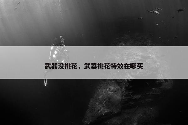 武器没桃花，武器桃花特效在哪买