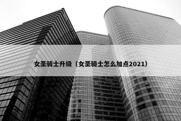 女圣骑士升级（女圣骑士怎么加点2021）