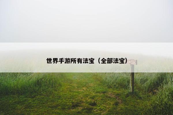 世界手游所有法宝（全部法宝）