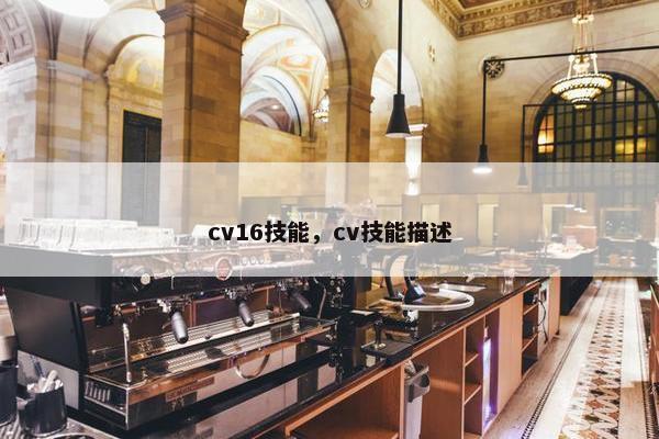 cv16技能，cv技能描述