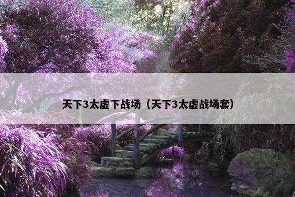 天下3太虚下战场（天下3太虚战场套）
