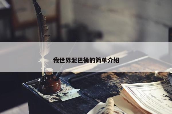 我世界泥巴桶的简单介绍
