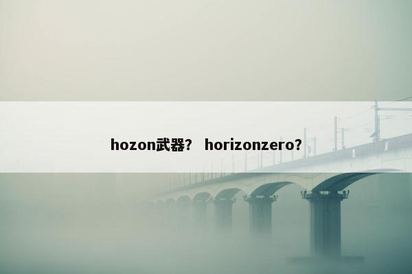 hozon武器？ horizonzero？