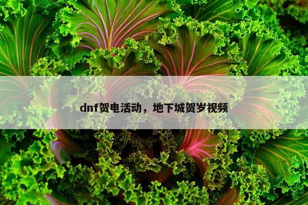 dnf贺电活动，地下城贺岁视频