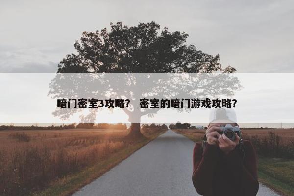 暗门密室3攻略？ 密室的暗门游戏攻略？