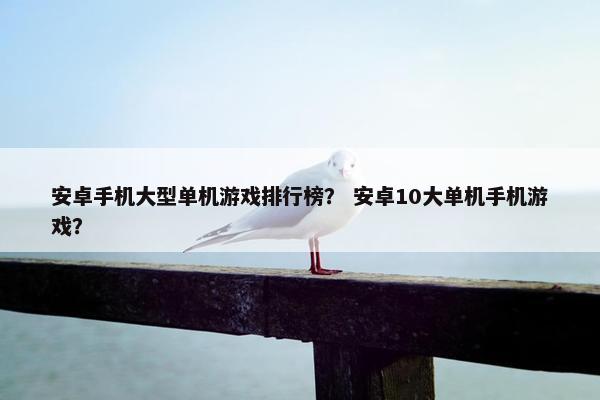 安卓手机大型单机游戏排行榜？ 安卓10大单机手机游戏？