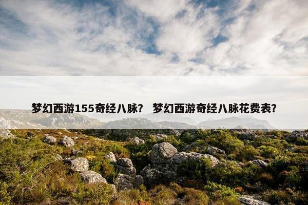 梦幻西游155奇经八脉？ 梦幻西游奇经八脉花费表？