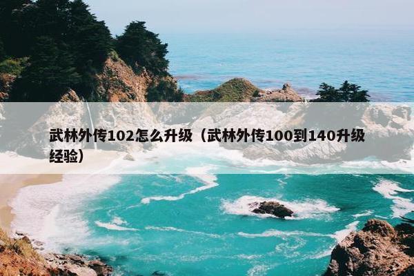 武林外传102怎么升级（武林外传100到140升级经验）