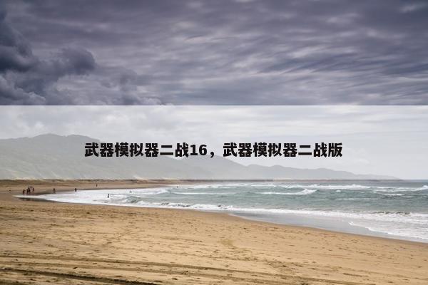 武器模拟器二战16，武器模拟器二战版