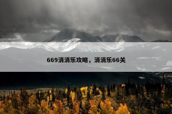 669消消乐攻略，消消乐66关