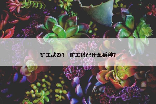 矿工武器？ 矿工搭配什么兵种？