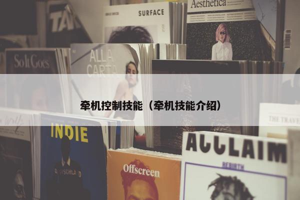 牵机控制技能（牵机技能介绍）
