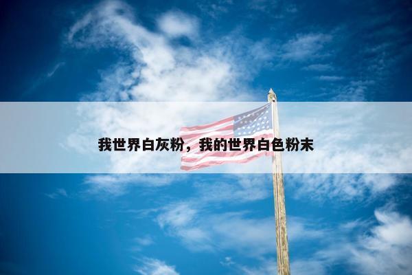 我世界白灰粉，我的世界白色粉末