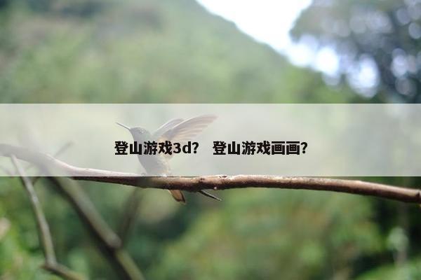 登山游戏3d？ 登山游戏画画？
