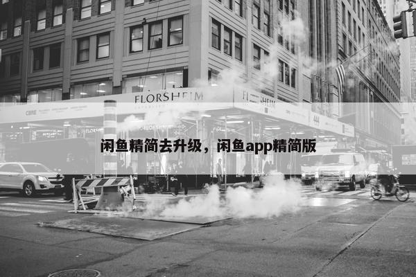 闲鱼精简去升级，闲鱼app精简版