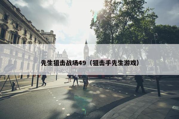 先生狙击战场49（狙击手先生游戏）