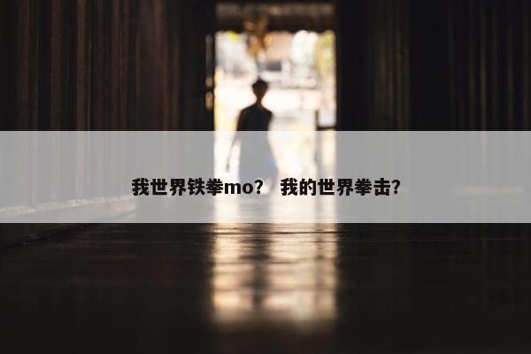 我世界铁拳mo？ 我的世界拳击？