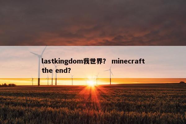 lastkingdom我世界？ minecraftthe end？