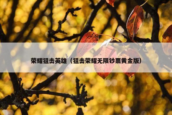 荣耀狙击英雄（狙击荣耀无限钞票黄金版）