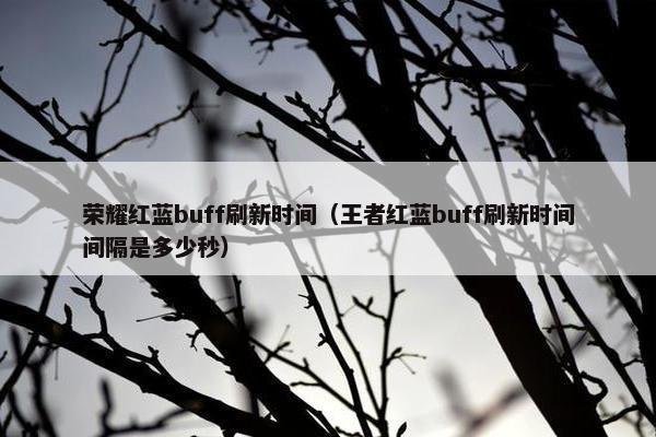 荣耀红蓝buff刷新时间（王者红蓝buff刷新时间间隔是多少秒）