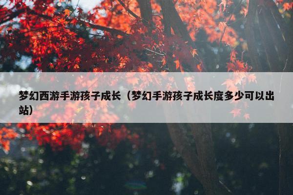 梦幻西游手游孩子成长（梦幻手游孩子成长度多少可以出站）