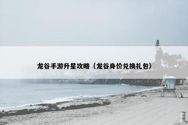 龙谷手游升星攻略（龙谷身价兑换礼包）
