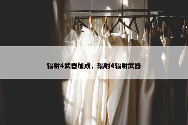 辐射4武器加成，辐射4辐射武器