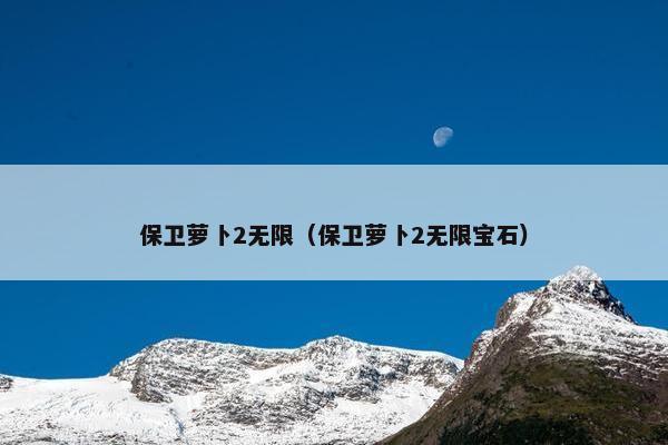 保卫萝卜2无限（保卫萝卜2无限宝石）