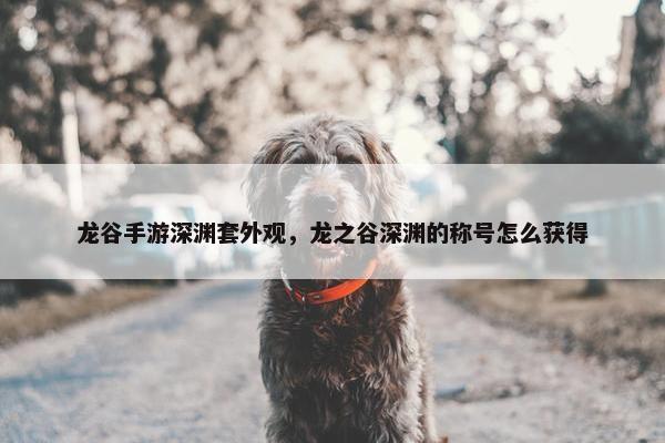 龙谷手游深渊套外观，龙之谷深渊的称号怎么获得