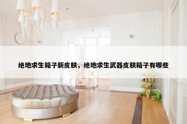 绝地求生箱子新皮肤，绝地求生武器皮肤箱子有哪些