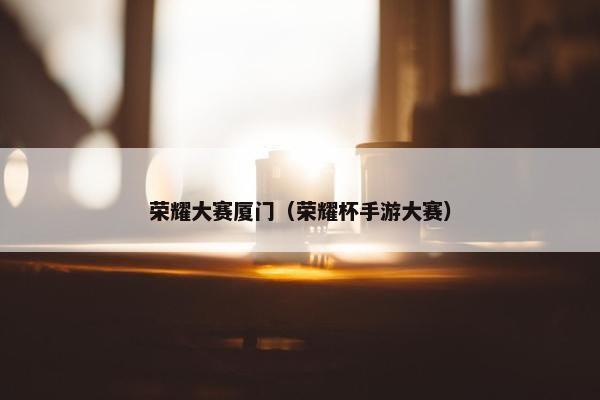 荣耀大赛厦门（荣耀杯手游大赛）
