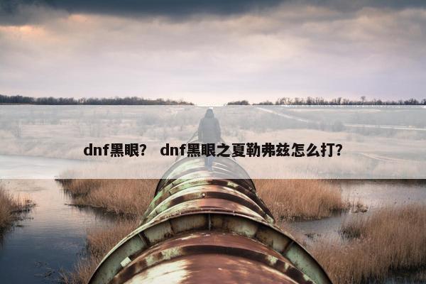 dnf黑眼？ dnf黑眼之夏勒弗兹怎么打？