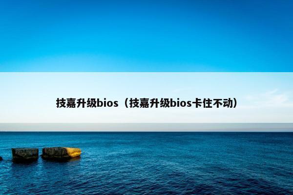 技嘉升级bios（技嘉升级bios卡住不动）
