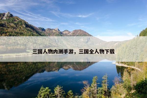 三国人物内测手游，三国全人物下载
