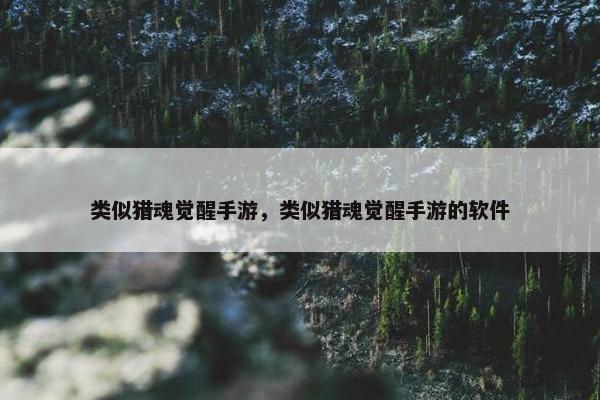类似猎魂觉醒手游，类似猎魂觉醒手游的软件