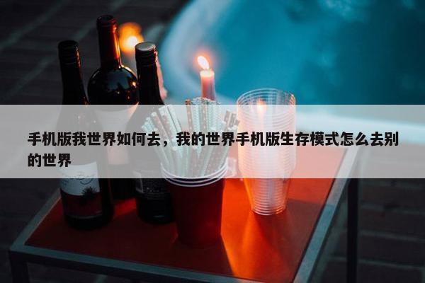 手机版我世界如何去，我的世界手机版生存模式怎么去别的世界