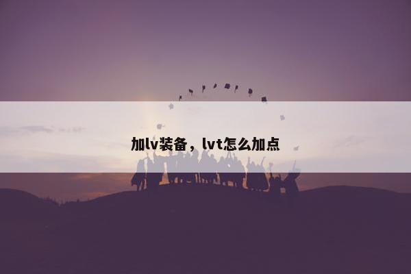 加lv装备，lvt怎么加点