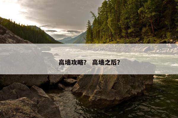 高墙攻略？ 高墙之后？