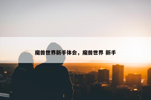 魔兽世界新手体会，魔兽世界 新手